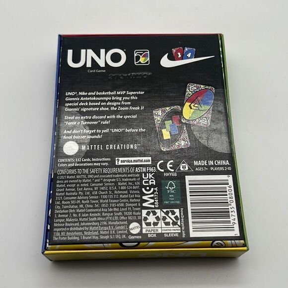 Mattel Creations Nike‎ Zoom Freak 3 UNO Card Game-Nee - Picture 3 of 4